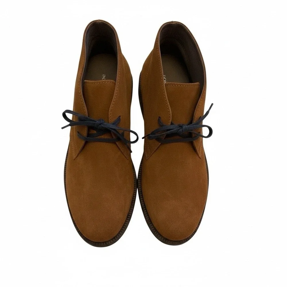 NIB - Donald J. Pliner Levi Chukka Boots Calf Suede Cognac Size 9.5